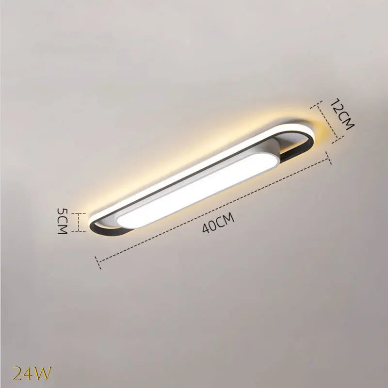 Lampe LED moderne plafonnier aluminium blanc noir éclairage quotidien minimaliste 249 2000 flux lumineux
