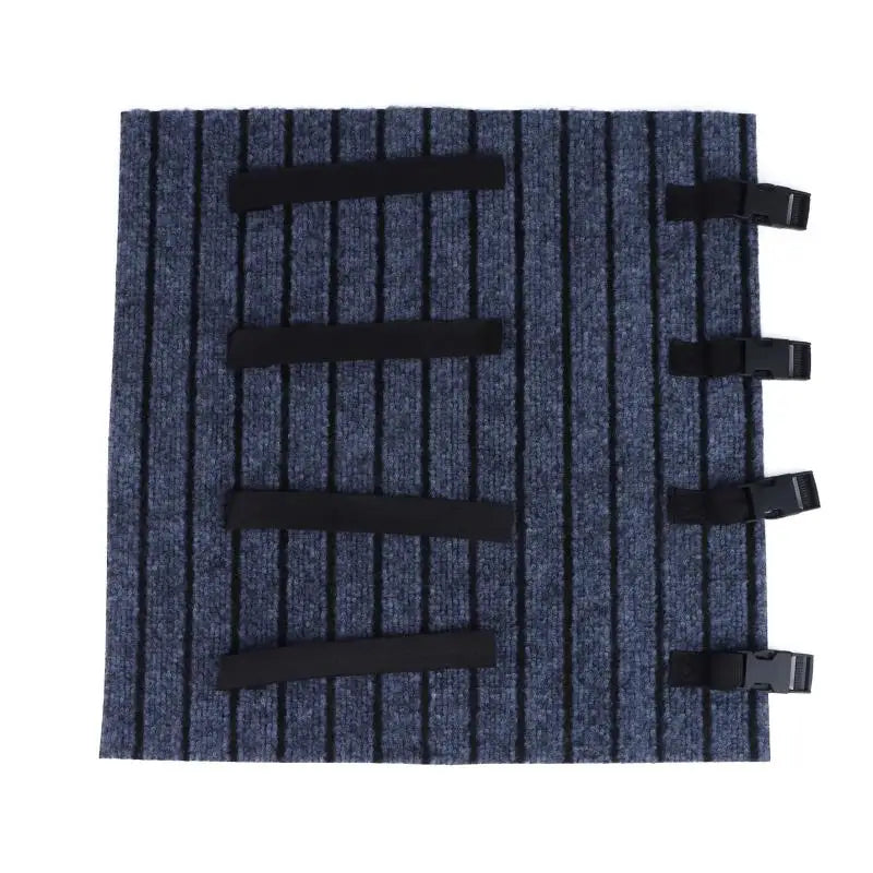 tapis d'accès gris foncé rayures horizontales clips noirs imperméable moderne facile nettoyer