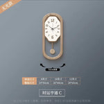 horloge murale moderne quartz balançoire silencieuse bois blanc marron aiguille batterie piles