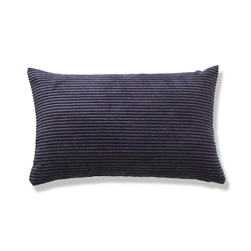 coussin velours rayé marron clair simple imperméable respectueux environnement 30x50cm maison