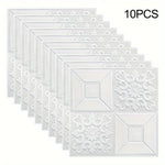 panneaux decoratifs murals blancs motifs floraux modernes resitants humidite stickers adhesifs chambre salon cuisine