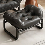 fauteuil cuir moderne noir salon décontracté intérieur chaise relaxation maison contemporaine