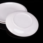 assiettes blanches rondes opaques modernes plastique 10 11 12 14 pouces