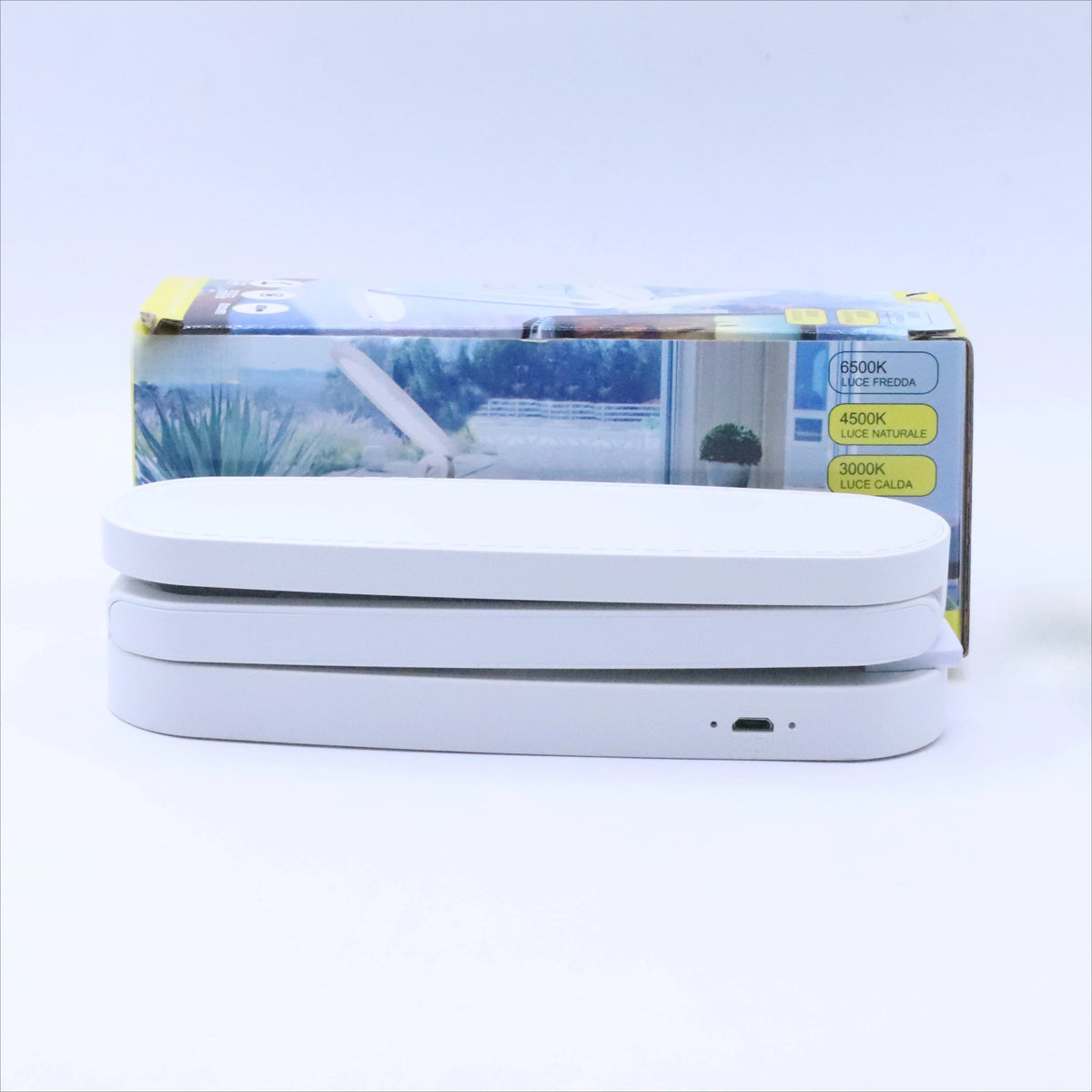 lampe pliable rechargeable blanc rose variateur tactile portable moderne minimaliste