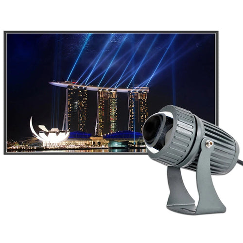 projecteur led extérieur gris moderne étanche jardin mur paysage faisceau étroit aluminium