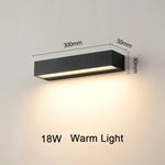 lampe murale led moderne étanche ip65 noir 20cm 30cm 50cm câble électrique verre