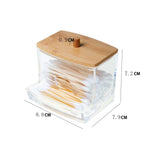 boîte rangement cosmétique transparente plastique cotons lingettes maquillage bijoux salle