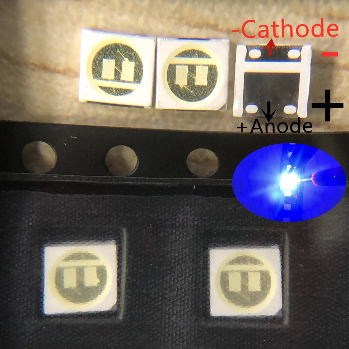 diodes led blanc froid 3535 smd surface mount 100 pièces réparation téléviseur led