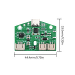 lampe tactile usb charge batterie led protection yeux module électronique vert interface tactile bleu