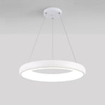suspension lumineuse moderne noir blanc doré rond lisse opaque chaines led 2000 82000lm