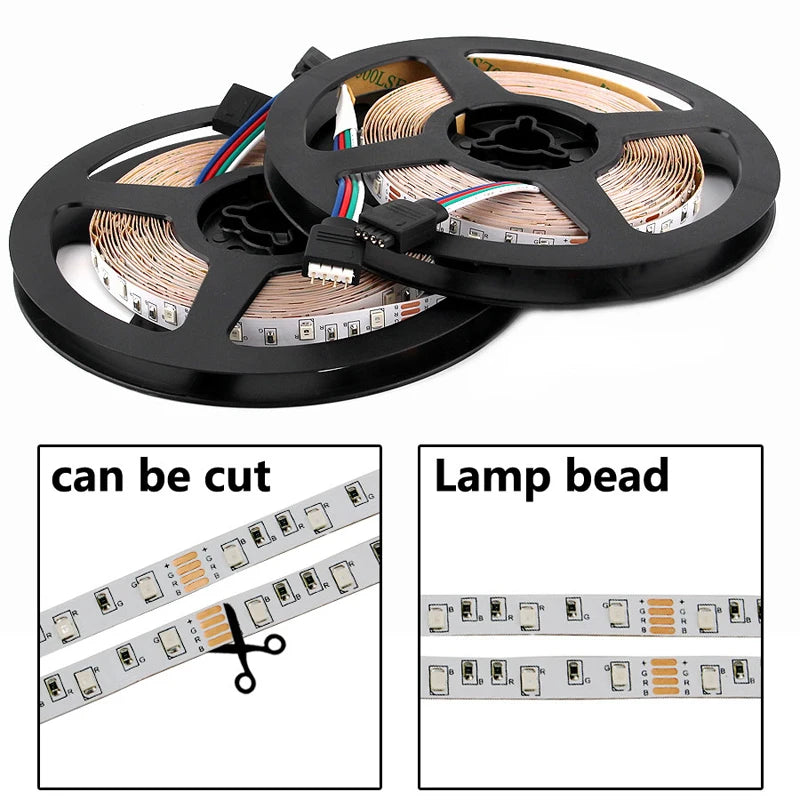 Ruban adhésif LED 60LED/m couleur RGB