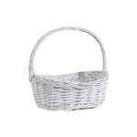 panier tressé marron blanc empilable rangement snacks bonbons classique rustique poignée intégrée tissage traditionnel