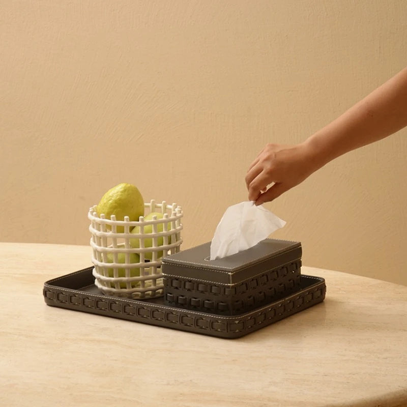 boîte mouchoirs cuir plateau aromathérapie pot céramique boule décoration vase plastique fruit artificiel moderne