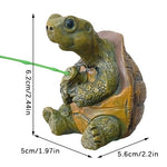 statue tortue pêche verte marron décoration extérieure carapace détaillée canne appât étoile mer