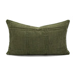 coussin vert olive rayures moderne décoration intérieure blanc motif géométrique noir plissé