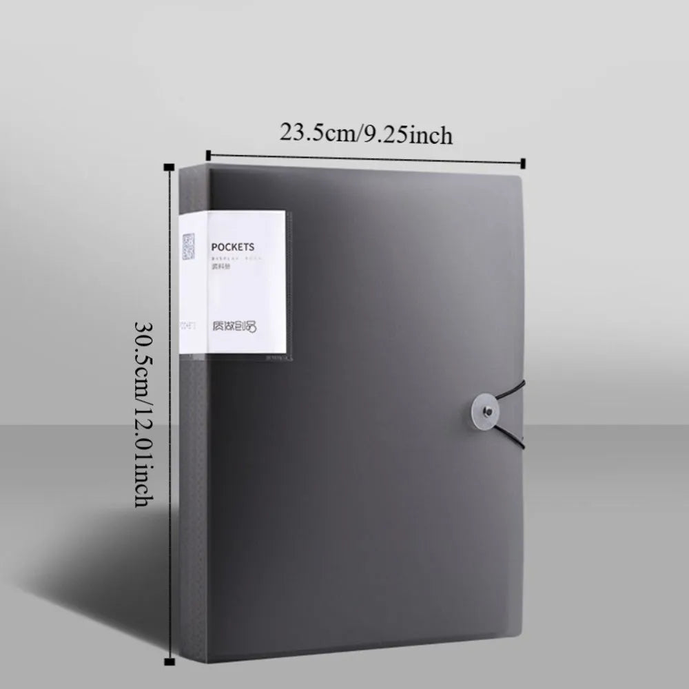 classeur pochettes porte documents plastique poignée étiquette dossiers a4