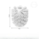 brosse wc blanche moderne fibres vis poignée métallique durable plastique