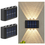 lampe murale solaire led extérieure étanche automatique nuit jardin patio décoration moderne minimaliste up