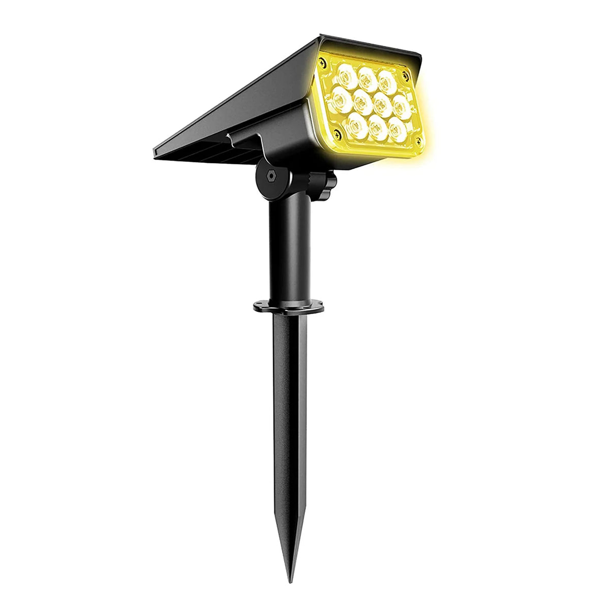 projecteur solaire extérieur ip65 étanche led moderne noir vert adjustable brightness