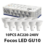 ampoules led gu10 9w blanc chaud 6000k moderne salon 3000k 4000k 25000h