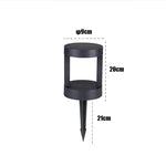 lampadaire extérieur led moderne noir ip65 étanche 10w lumiere chaude jardin contemporain