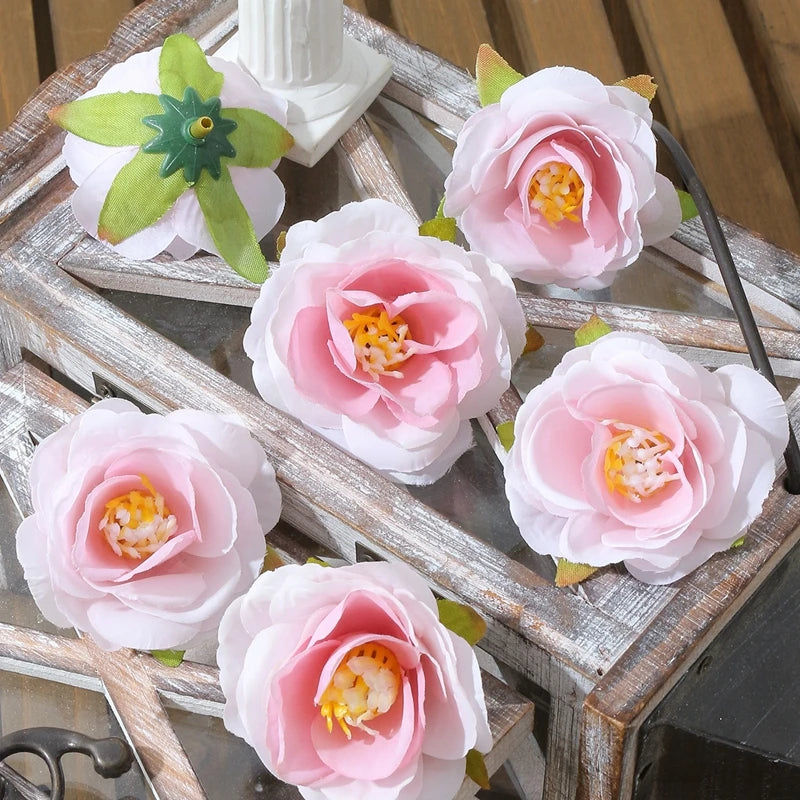fleurs roses artificielles soie décoration mariage maison bouquets fleurs réalistes pétales doux