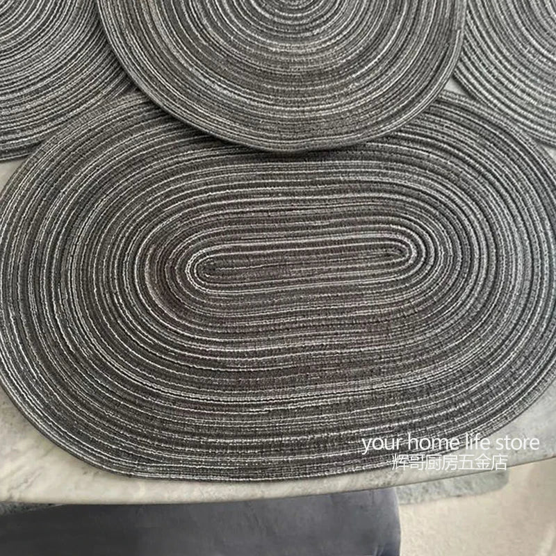 Set de table en coton tressé bleu