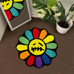 tapis sol moderne motif fleurs visage décor chambre salle bain antidérapant doux polyester