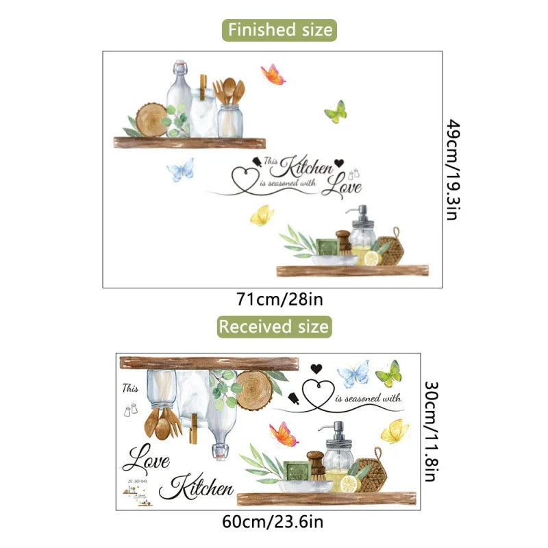 Autocollant mural résistant aux éclaboussures en cuisine