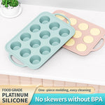 moule silicone muffins cupcakes antiadhésif couleur vert rose jaune texturé moderne minimaliste