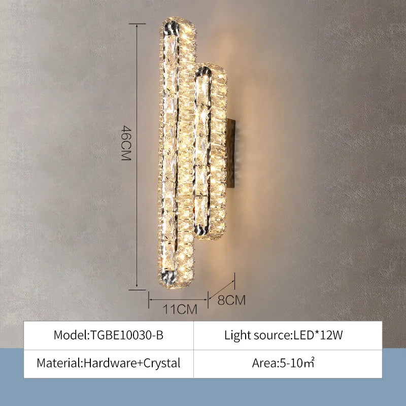 plafonnier led moderne cristal transparent argenté éclairage quotidien fixations triples dimension variable