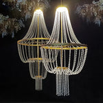 pendentif cristal or décoration maison mariage banquet festif élégant suspension métal doré