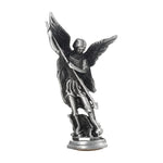 ornements métal saint michel dragon détaillé ailes armure noir argenté doré bronze