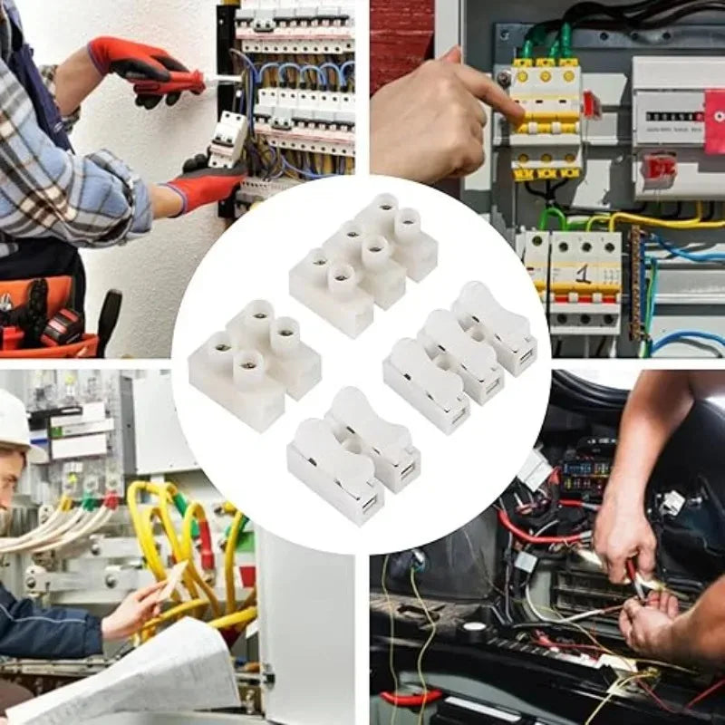 connecteurs blancs adhésifs câbles broches borniers fonctionnels led plat lisses basse tension