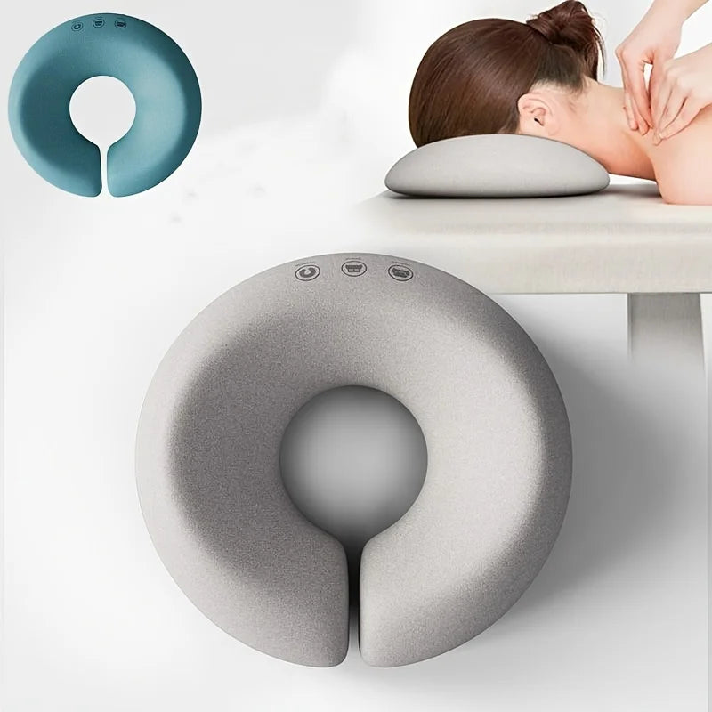 oreiller mousse mémoire forme rond coussin tête face support gris moderne