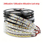 ruban led 12v 60leds blanc moderne adhésif 5m non étanche