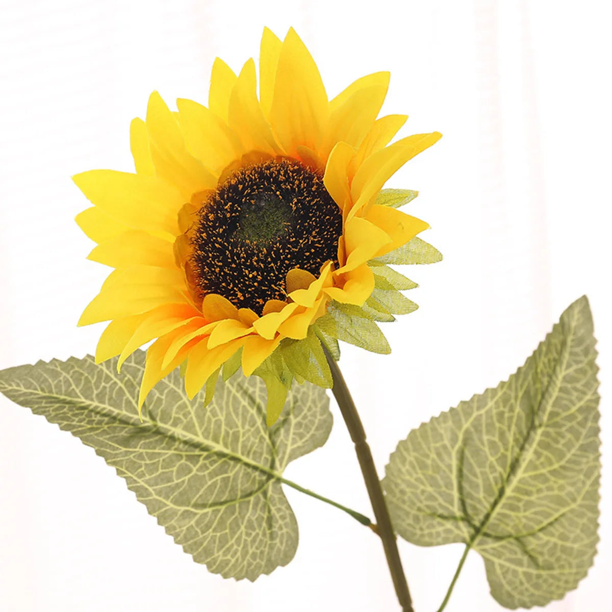 fleurs artificielles jaune vert réaliste décoration maison anniversaire mariage 60cm tige longue