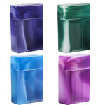boîte cigarettes bleu marbré moderne boîte briquet stylo violet vert