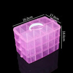 boîtes rangement transparentes étages clips poignées modernes organisation maison