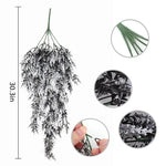 guirlande suspendue artificielle lavande verte violette feuilles fleurs colorées moderne décoration intérieure anneau métallique