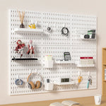 kit rangement mural perforé noir blanc moderne bacs crochets suspendus pince