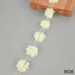 guirlande fleurs artificielles tissu polyester blanc rose bleu vert rouge noir modernes