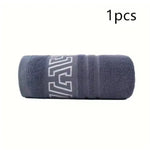 serviette bain polyester coton rapide absorption rayures horizontales bleu marine grisclair grisfoncé moderne salledebain