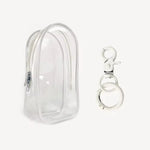 sac main transparent moderne chaîne métallique personnage peluche pompons colorés tendance adulte fille garçon