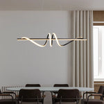 lampe suspendue moderne spirale lumineuse noir blanc doré chambre salon étudiant