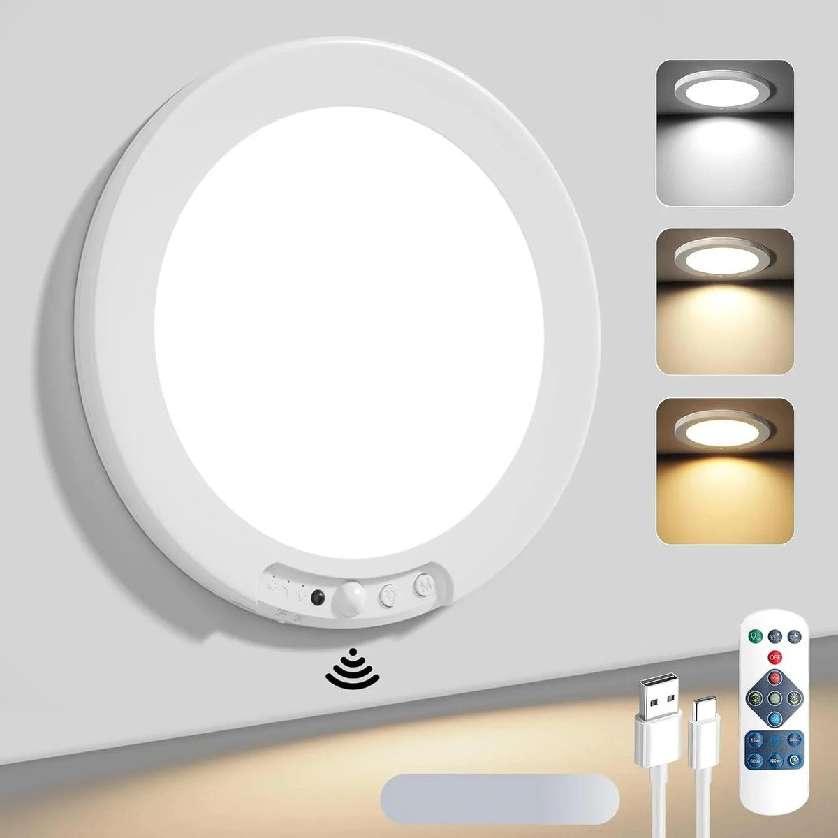 veilleuse led détecteur mouvement rechargeable usb télécommande lumière intelligente escalier cabine moderne religieuse