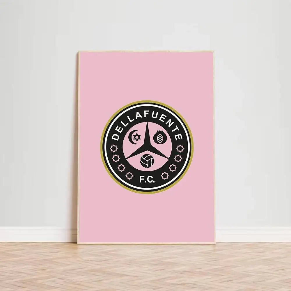 affiche murale logo dellafuente fc décoration moderne salon chambre poster sport graphique noir