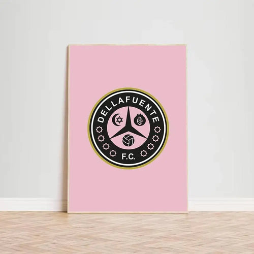 affiche murale logo dellafuente fc décoration moderne salon chambre poster sport graphique noir