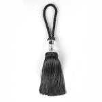 pompon porte élégant brodé couleur beige doré argenté gris blanc textile maison