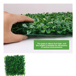 décoration murale moderne plante artificielle vert feuilles rondes herbe plastique extérieur intérieur accrochable haute